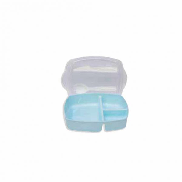 Plastic Lunch box with 3 compartments and Spoon, customisable lunchbox, express lunchbox customisation Valentino, lunchbox delivery
