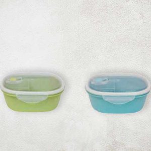 Eco-friendly Wheat Fibre 3-Compartment Lunch Box with Spoon, customised lunchbox singapore online, customised lunchbox fast, cheap lunchbox, earth friendly lunchbox, office git lunchbox customise